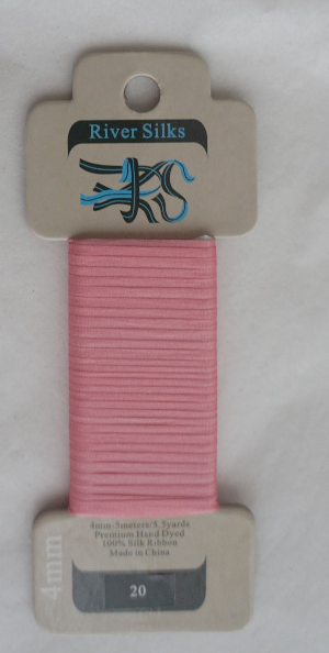 River Silks Ribbon Pink Color 20 4mm 